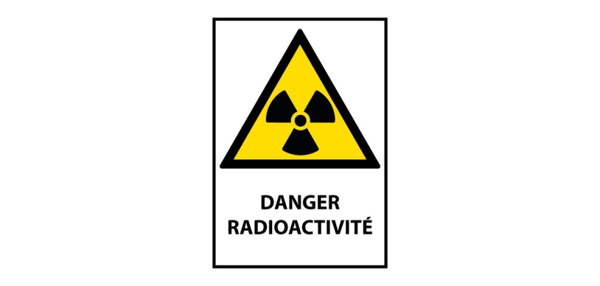Panneau danger - Danger Radioactivité - W003 - ISO EN 7010 Vinyle Souple Autocollant A5