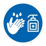 Panneau Gel hydroalcoolique servez-vous - Rond - 315 mm - PVC