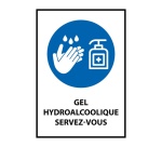 Panneau - Gel hydroalcoolique servez-vous - Vertical