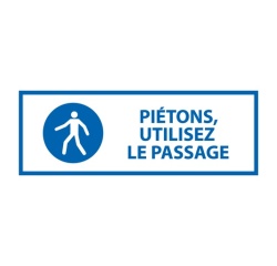 Panneau obligation - Piétons, utilisez le passage - M024