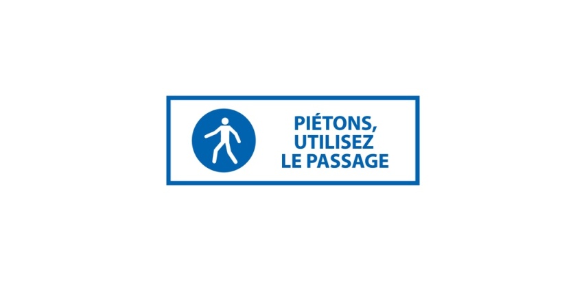 Panneau obligation - Piétons, utilisez le passage - M024