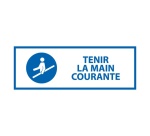 Panneau d'Obligation ISO 7010 - Tenir la main courante - M012 297 x 105 mm Vinyle Souple Autocollant