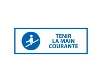 Panneau d'Obligation ISO 7010 - Tenir la main courante - M012 450 x 150 mm PVC 2 mm