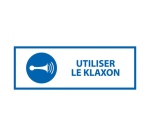 Panneau de signalétique - Utiliser le klaxon - M029 - ISO 7010 297 x 105 mm Vinyle Souple Autocollant