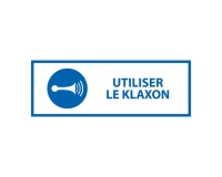 Panneau de signalétique - Utiliser le klaxon - M029 - ISO 7010 450 x 150 mm PVC 2 mm