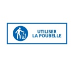 Panneau d'Obligation ISO 7010 - Utiliser la poubelle - M030 297 x 105 mm Vinyle Souple Autocollant