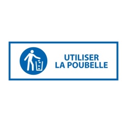Panneau d'Obligation ISO 7010 - Utiliser la poubelle - M030 297 x 105 mm Vinyle Souple Autocollant