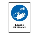 Panneau EPI - Lavage des mains obligatoire - M011 - ISO 7001 210 x 148 mm (A5) Vinyle Souple Autocollant