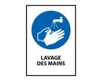 Panneau EPI - Lavage des mains obligatoire - M011 - ISO 7001 297 x 420 mm (A3) PVC 2 mm