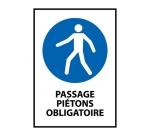 Signalétique - Passage piétons obligatoire - M024 - ISO 7010 Vinyle Souple Autocollant A5
