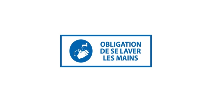 Panneau obligation - Obligation de se laver les mains - M011