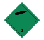 Plaque de Transport ADR 2 - Gaz inflammables non-toxiques