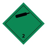 Plaque de Transport ADR 2 - Gaz inflammables non-toxiques 250 x 250 mm Plaque magnétique