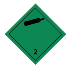 Plaque de Transport ADR 2 - Gaz inflammables non-toxiques 100 x 100 mm Vinyle