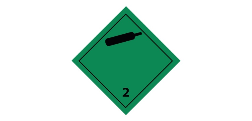 Plaque de Transport ADR 2 - Gaz inflammables non-toxiques 100 x 100 mm Vinyle