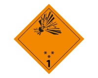 Plaque de Transport ADR - Matières et objets explosifs