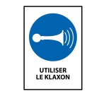 Panneau EPI - Obligation d'utiliser le Klaxon - M029 - ISO 7010 Vinyle Souple Autocollant A5