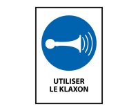 Panneau EPI - Obligation d'utiliser le Klaxon - M029 - ISO 7010 PVC 2 mm A3