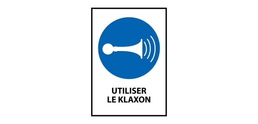Panneau EPI - Obligation d'utiliser le Klaxon - M029 - ISO 7010