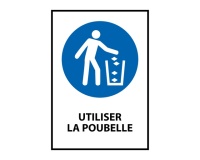 Panneau signalétique Utiliser la poubelle – M030 – Norme ISO 7010 PVC 2 mm A3