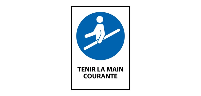 Panneau EPI - Obligation de tenir la main courante - M029