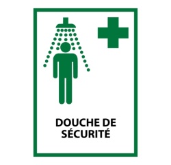 Panneau premiers secours - Douche de sécurité - E012 - ISO 7010 Vinyle Souple Autocollant A5