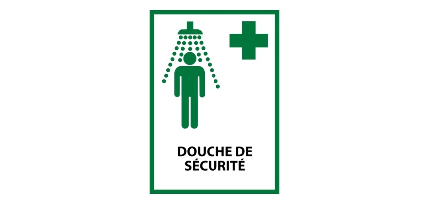Panneau premiers secours - Douche de sécurité - E012 - ISO 7010 Vinyle Souple Autocollant A5