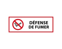 Panneau d'interdiction - Défense de fumer - P002 - ISO 7010