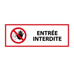 Panneau - Accès interdit aux personnes - P001 - ISO 7010