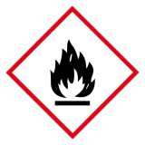 Pictogrammes CLP SGH02 Matières inflammables – Lot adhésif - 40 x 40 mm