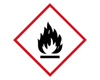Pictogrammes CLP SGH02 Matières inflammables – Lot adhésif - 40 x 40 mm