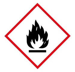 Lot d'étiquettes GHS02 - Matières Inflammables - Vinyle - ISO 7010