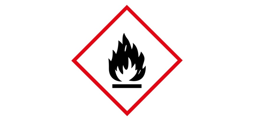 Lot d'étiquettes GHS02 - Matières Inflammables - Vinyle - ISO 7010