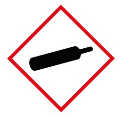 Lot d'étiquettes GHS04 - Gaz sous pression - 100 x 100 mm - Vinyle