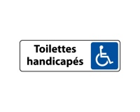 Panneau PMR Toilettes handicapés adhésif – Alu