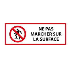 Panneau Interdiction - Ne pas marcher sur surface -P019 -ISO 7010