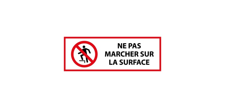 Panneau Interdiction - Ne pas marcher sur surface -P019 -ISO 7010