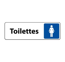 Panneau Toilettes Femme adhésif – 2 formats