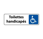 Panneau PMR Toilettes handicapés adhésif – Alu
