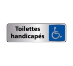 Panneau PMR Toilettes handicapés adhésif – Alu