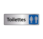 Panneau WC - Toilettes Mixtes Femme/Homme - Fixation adhésive