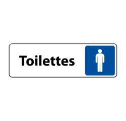 Panneau Toilettes Homme – Signalétique adhésive