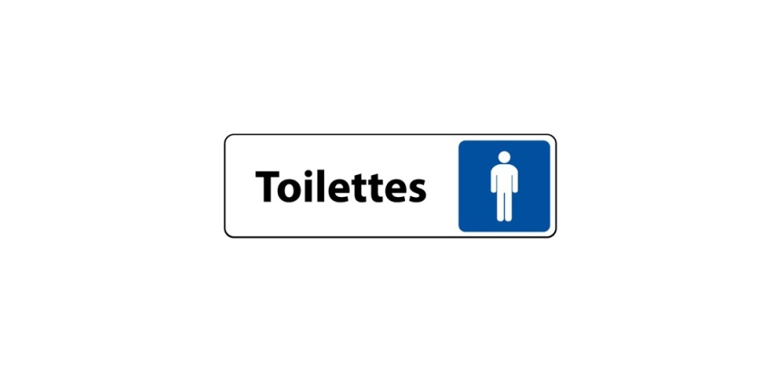 Panneau Toilettes Homme – Signalétique adhésive