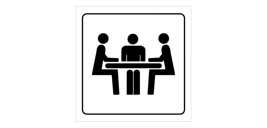 Plaque de signalétique - Pictogramme "Salle de Réunion" - Gravoply