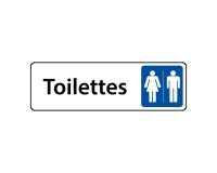 Panneau WC - Toilettes Mixtes Femme/Homme - Fixation adhésive
