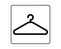 Plaque de signalétique - Pictogramme Vestiaire - Gravoply