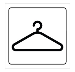 Plaque de signalétique - Pictogramme Vestiaire - Gravoply