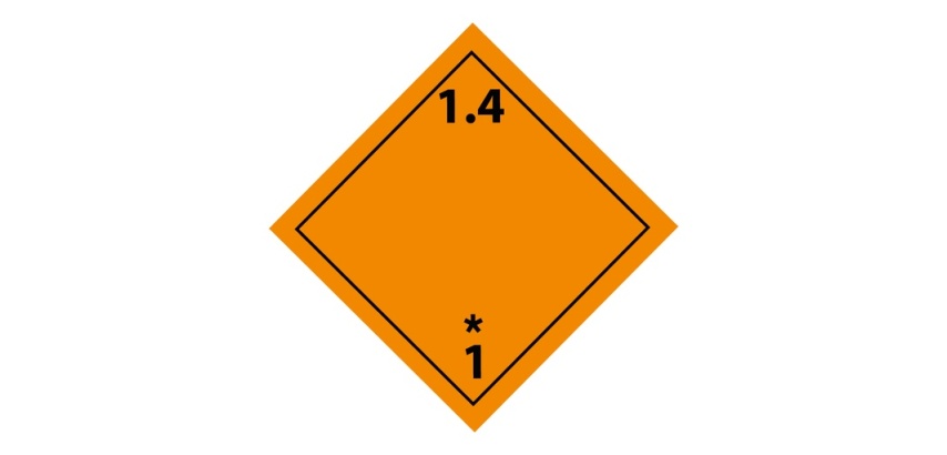 Plaque ADR - Transport Explosifs - Danger classe 1.4