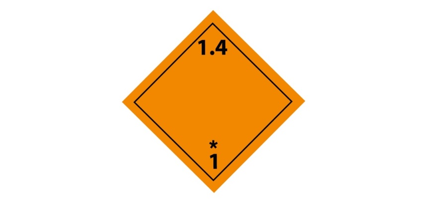 Plaque ADR - Transport Explosifs - Danger classe 1.4