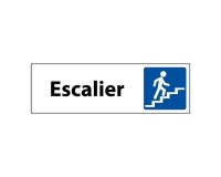 Panneau « Escalier » adhésif pour porte vitrée | Alu 250 x 80 mm Argent